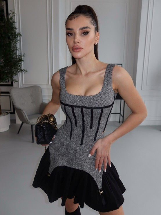 Corset BLACK TWEED