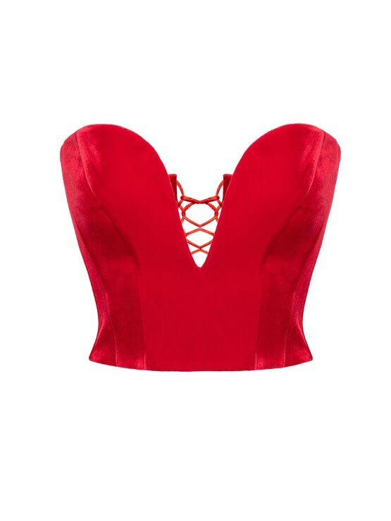 Corset KIKO of velvet