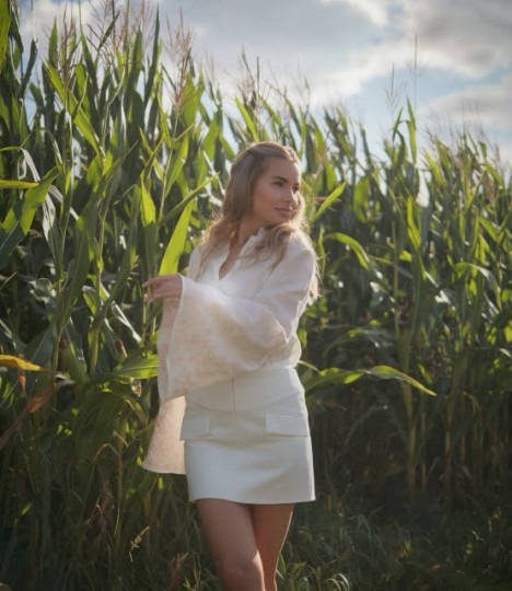 Linen embroidered shirt GANUSYA